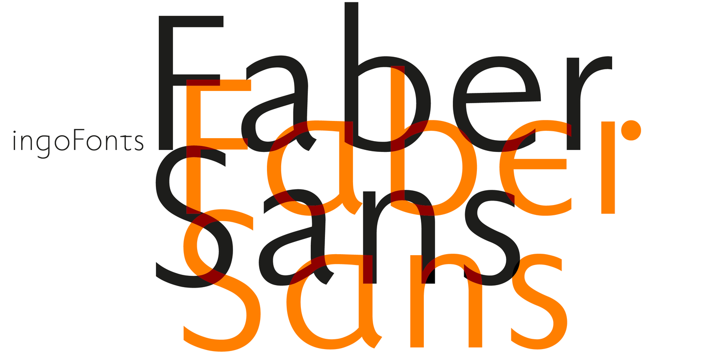 Beispiel einer Faber Sans Pro Halbfett Kursiv-Schriftart